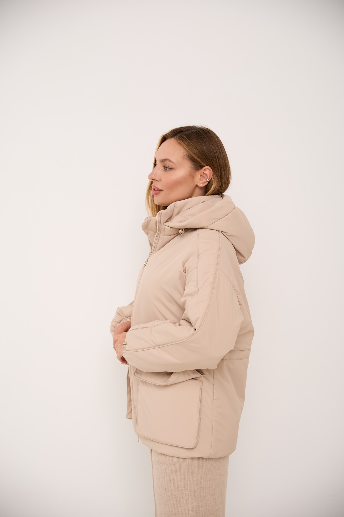 Куртка Бренд 65 Плащівка Ammy 16186 Цвет: світло бежевий - фото №4 Куртка Бренд 65 Плащівка Ammy 16186 Цвет: світло бежевий