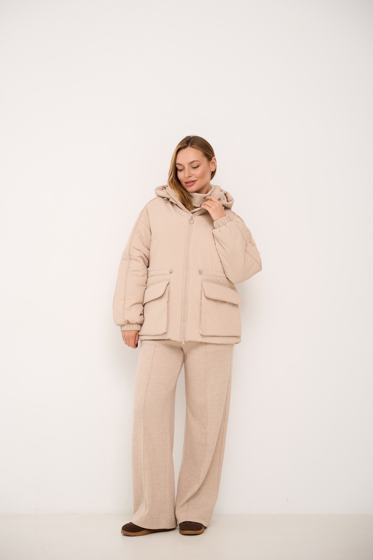 Куртка Бренд 65 Плащівка Ammy 16186 Цвет: світло бежевий - фото №6 Куртка Бренд 65 Плащівка Ammy 16186 Цвет: світло бежевий