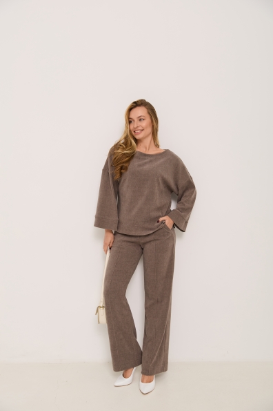 Купити Костюм "Браун" Трикотаж кукурудза Лакоста однотонна 16182 оптом і в роздріб