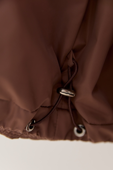 Пуховик Овертайм плащівка Ammy 16197 Цвет: Шоколад 2