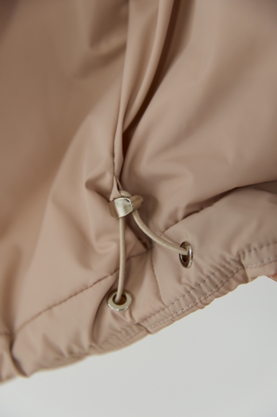 Пуховик Овертайм плащівка Ammy 16197 Цвет: світло бежевий