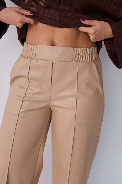 Штани Фул Екошкіра на замші 16159 Цвет: Бежевий - фото №3 Штани Фул Екошкіра на замші 16159 Цвет: Бежевий