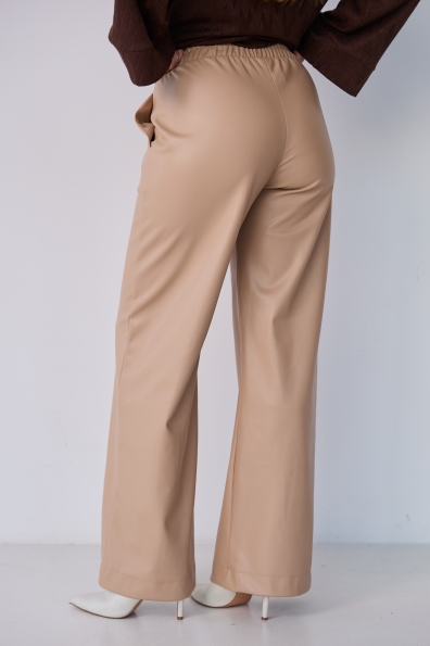 Штани Фул Екошкіра на замші 16159 Цвет: Бежевий - фото №5 Штани Фул Екошкіра на замші 16159 Цвет: Бежевий