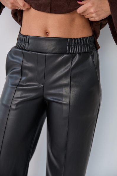 Штани Фул Екошкіра на замші 16159 Цвет: Чорний - фото №3 Штани Фул Екошкіра на замші 16159 Цвет: Чорний