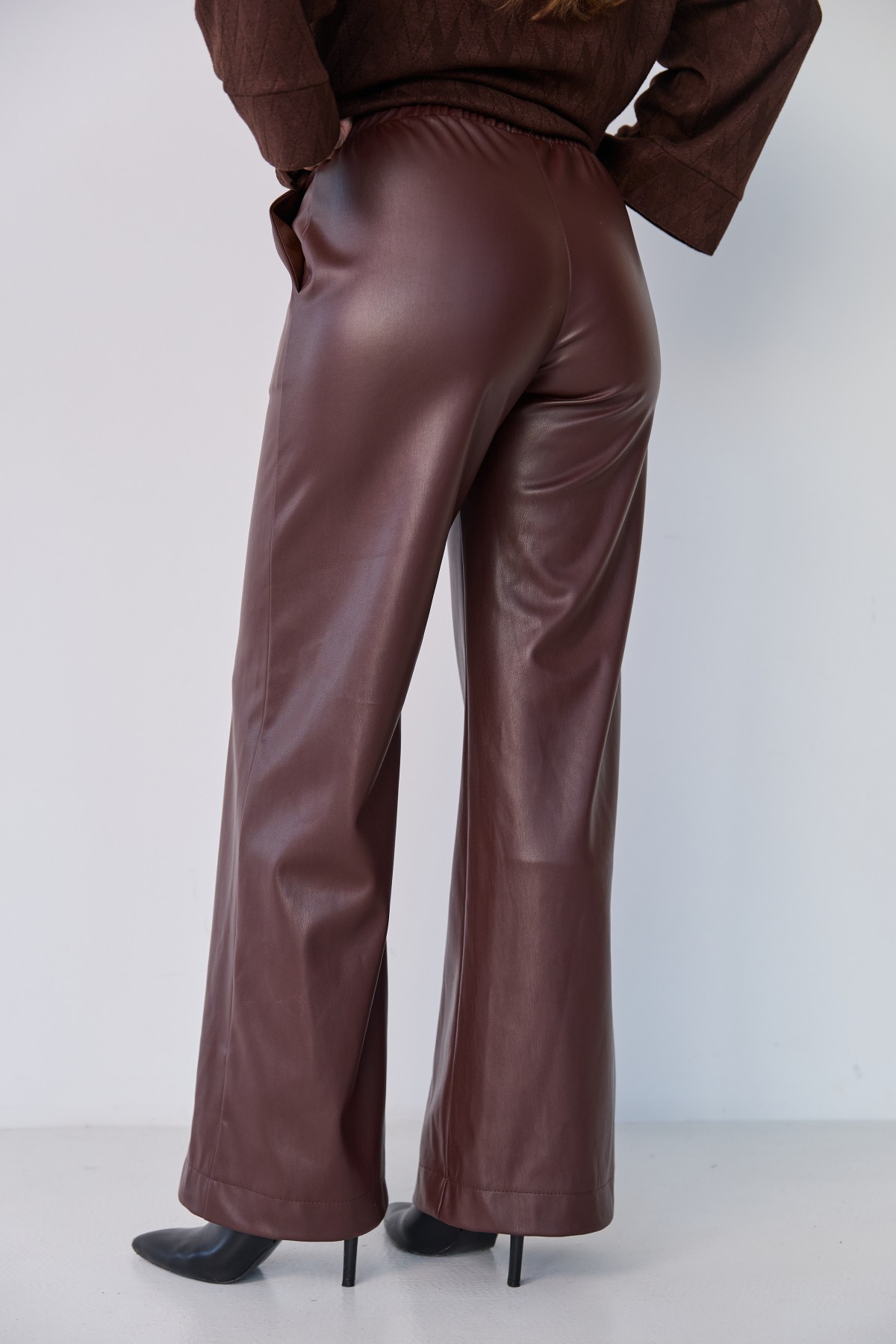 Штани Фул Екошкіра на замші 16159 Цвет: Шоколад - фото №5 Штани Фул Екошкіра на замші 16159 Цвет: Шоколад