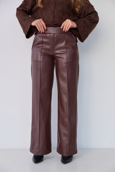 Штани Фул Екошкіра на замші 16159 Цвет: Шоколад - фото №4 Штани Фул Екошкіра на замші 16159 Цвет: Шоколад
