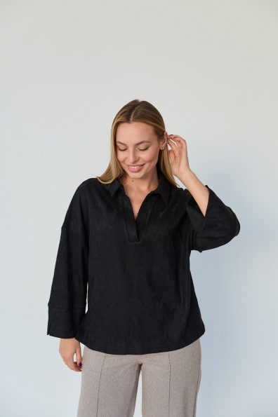 Купити Блуза "Ева" поло 3/4  Трикотаж Ангора дизайн 16078 оптом і в роздріб