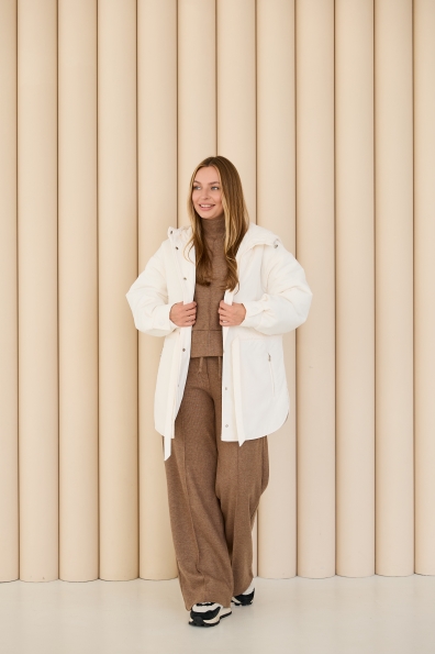 Куртка Ліон Плащівка Ammy (150) 16246 Цвет: Молоко