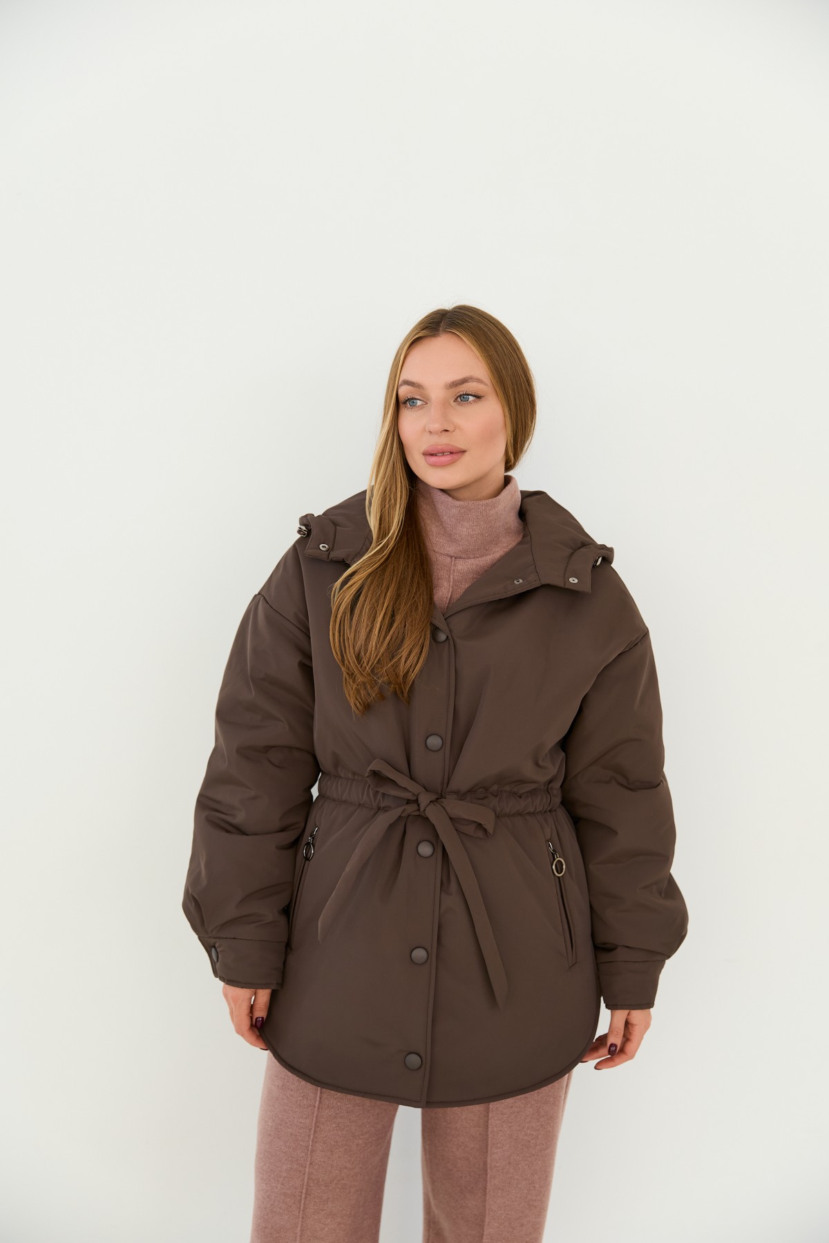 Куртка Ліон Плащівка Ammy (150) 16246 Цвет: Шоколад Темний - фото №5 Куртка Ліон Плащівка Ammy (150) 16246 Цвет: Шоколад Темний