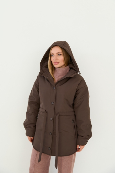 Куртка Ліон Плащівка Ammy (150) 16246 Цвет: Шоколад Темний - фото №2 Куртка Ліон Плащівка Ammy (150) 16246 Цвет: Шоколад Темний