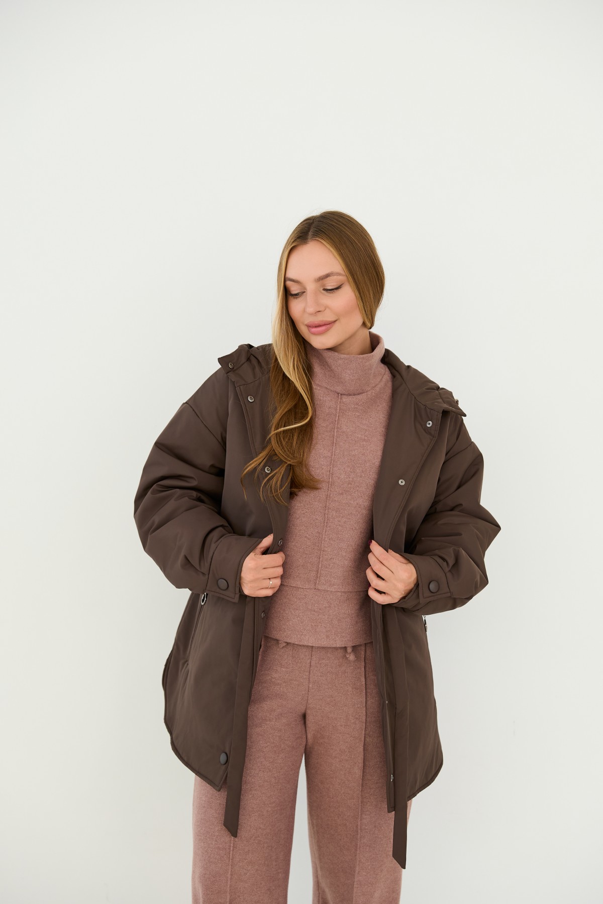 Куртка Ліон Плащівка Ammy (150) 16246 Цвет: Шоколад Темний - фото №8 Куртка Ліон Плащівка Ammy (150) 16246 Цвет: Шоколад Темний