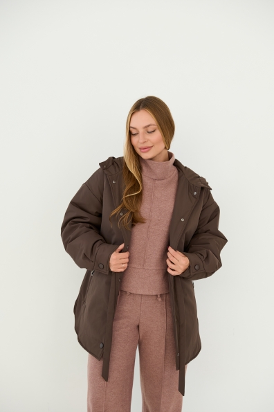 Куртка Ліон Плащівка Ammy (150) 16246 Цвет: Шоколад Темний - фото №8 Куртка Ліон Плащівка Ammy (150) 16246 Цвет: Шоколад Темний