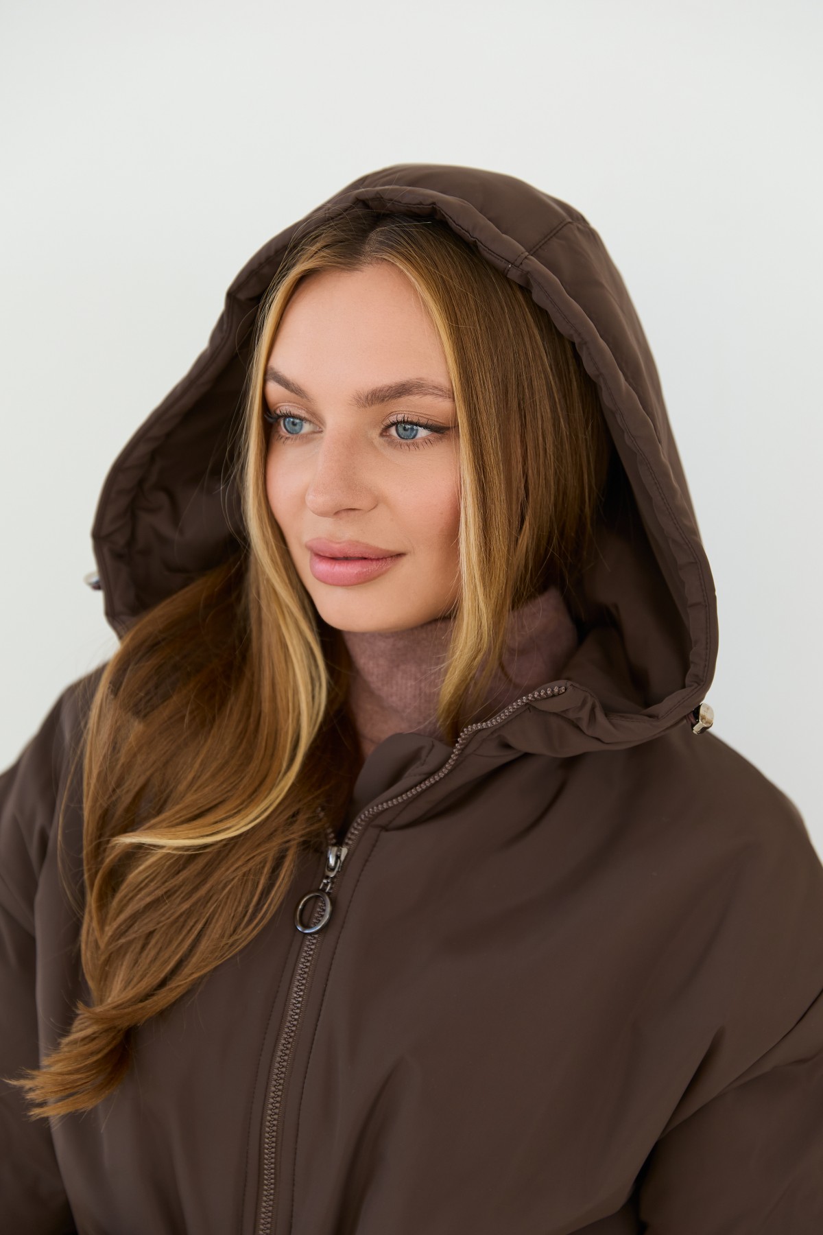 Куртка Нано утеплений Плащівка Ammy 16260 Цвет: Шоколад Темний - фото №7 Куртка Нано утеплений Плащівка Ammy 16260 Цвет: Шоколад Темний