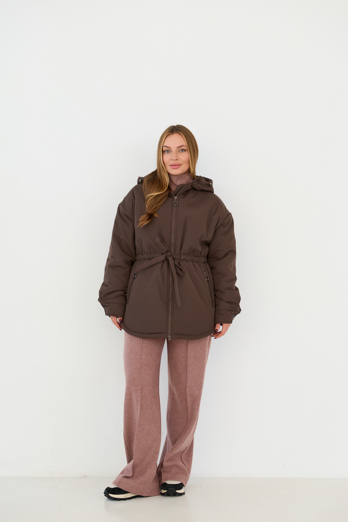 Куртка Нано утеплений Плащівка Ammy 16260 Цвет: Шоколад Темний - фото №8 Куртка Нано утеплений Плащівка Ammy 16260 Цвет: Шоколад Темний