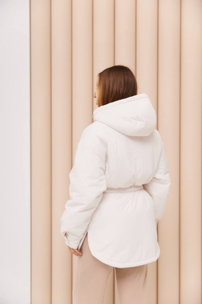 Куртка Нано утеплений Плащівка Ammy 16260 Цвет: молоко - фото №5 Куртка Нано утеплений Плащівка Ammy 16260 Цвет: молоко