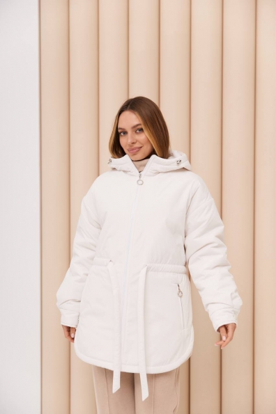 Куртка Нано утеплений Плащівка Ammy 16260 Цвет: молоко - фото №6 Куртка Нано утеплений Плащівка Ammy 16260 Цвет: молоко