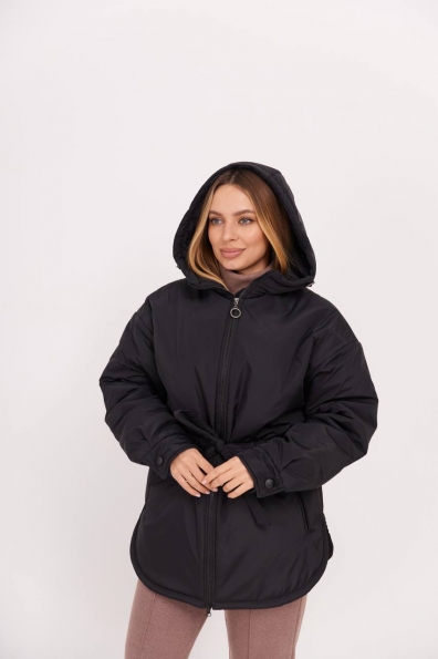 Куртка Нано утеплений Плащівка Ammy 16260 Цвет: Чорний - фото №7 Куртка Нано утеплений Плащівка Ammy 16260 Цвет: Чорний