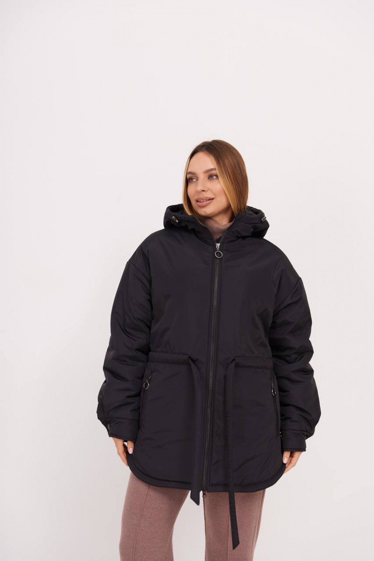 Куртка Нано утеплений Плащівка Ammy 16260 Цвет: Чорний - фото №8 Куртка Нано утеплений Плащівка Ammy 16260 Цвет: Чорний