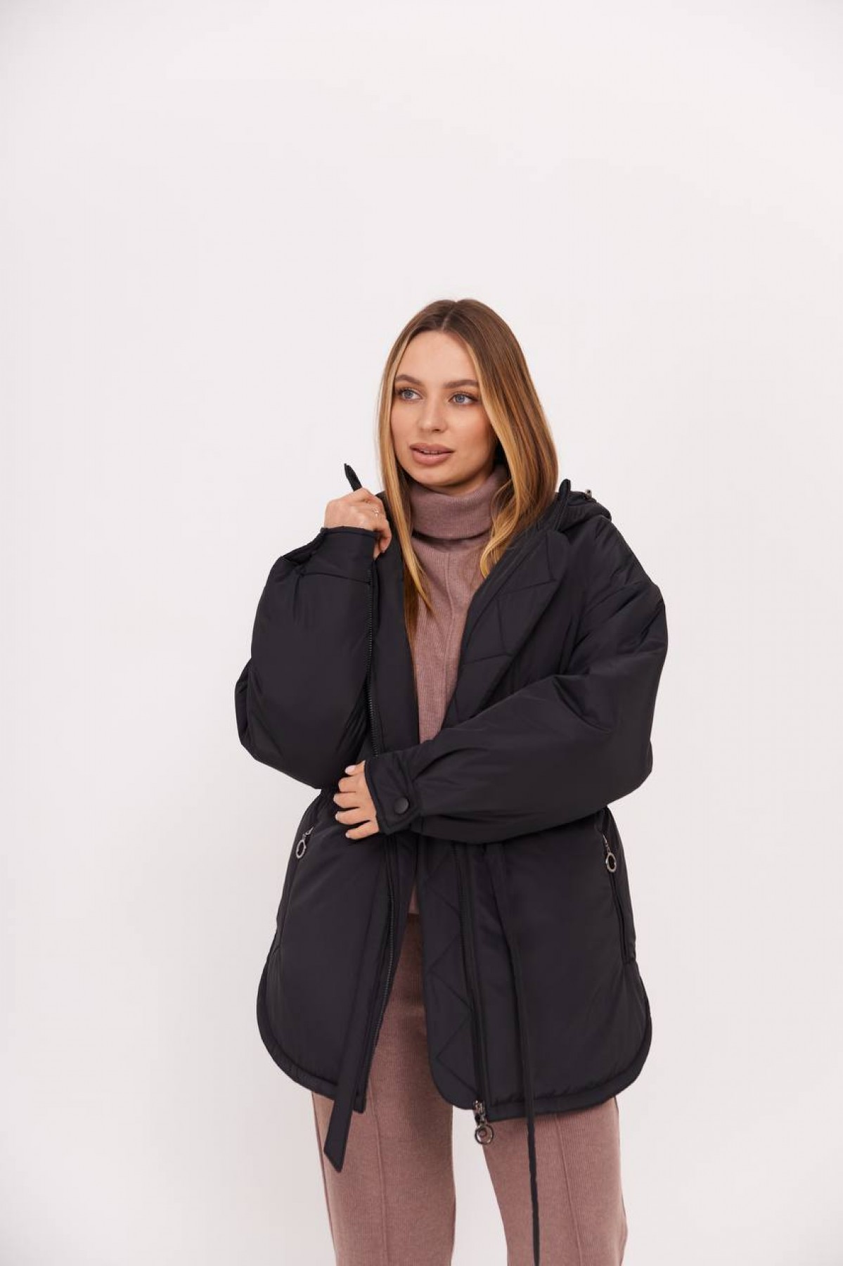 Куртка Нано утеплений Плащівка Ammy 16260 Цвет: Чорний - фото №6 Куртка Нано утеплений Плащівка Ammy 16260 Цвет: Чорний