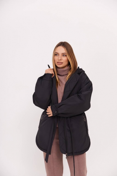 Куртка Нано утеплений Плащівка Ammy 16260 Цвет: Чорний - фото №6 Куртка Нано утеплений Плащівка Ammy 16260 Цвет: Чорний