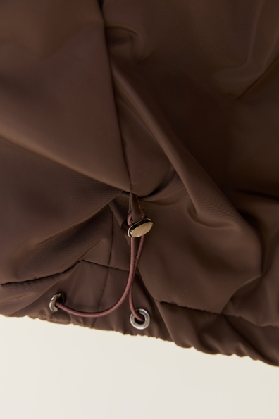 Пуховик Харт 85 плащівка Ammy 16244 Цвет: Шоколад Темний