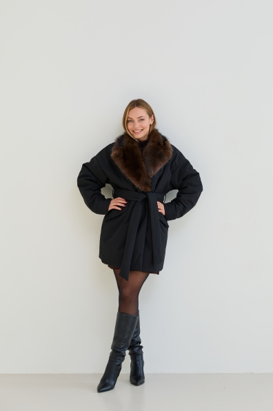 Купити Куртка "Люксор" 80 Плащівка Бонд з хутром 16320 оптом і в роздріб