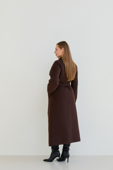 Пальто Богдана 127 Кашемір Турецький утеплене 16313 Цвет: Шоколад 147828