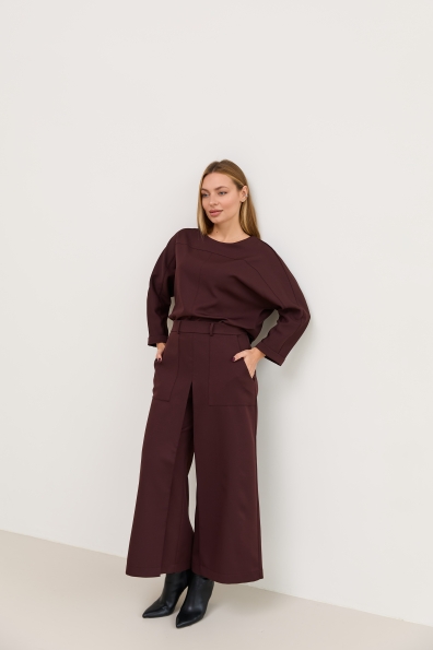 Костюм Ріволі Костюмка креп стрейч 16195 Цвет: Шоколад