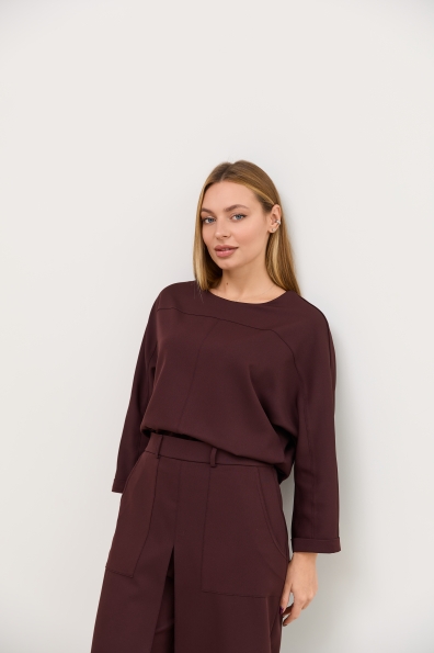 Костюм Ріволі Костюмка креп стрейч 16195 Цвет: Шоколад