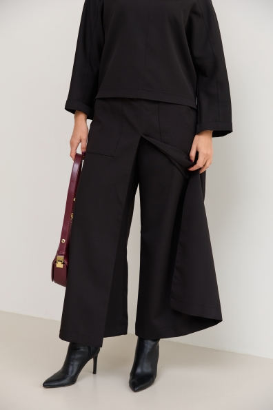 Костюм Ріволі Костюмка креп стрейч 16195 Цвет: Чорний