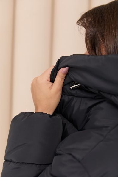 Пуховик Амстердам 65 Плащевка Ammy с эко пухом 16173 Цвет: Чорний