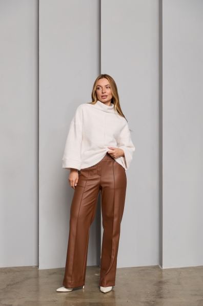 Штани Метро Екошкіра на замші 16157 Цвет: Карамель