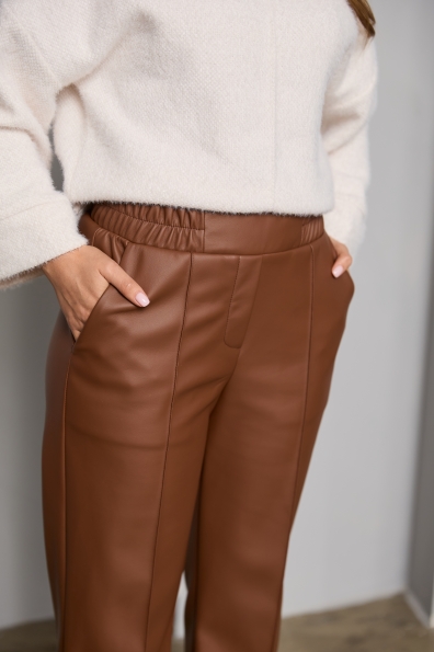 Штани Метро Екошкіра на замші 16157 Цвет: Карамель