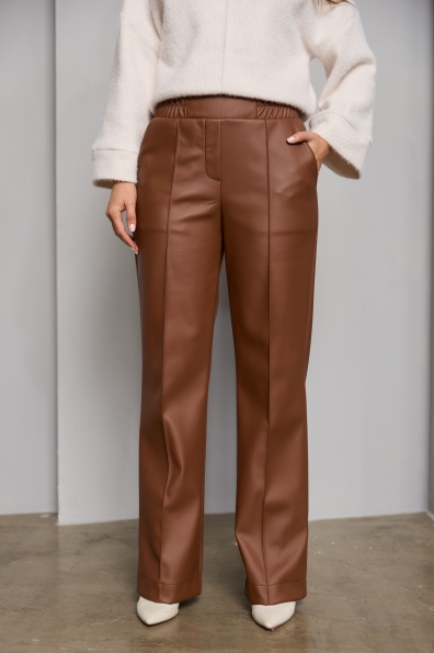Штани Метро Екошкіра на замші 16157 Цвет: Карамель