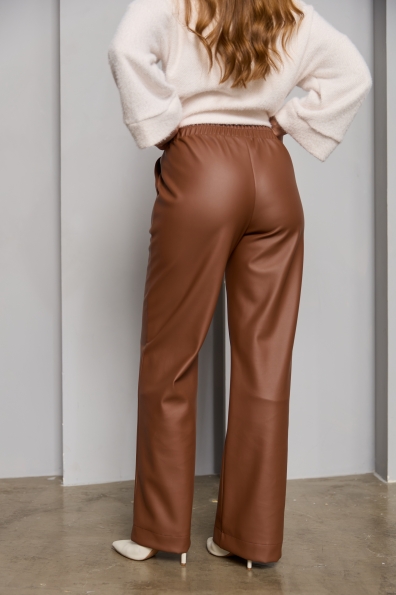 Штани Метро Екошкіра на замші 16157 Цвет: Карамель