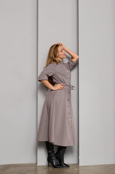 Сукня Дана Міді 3/4 Діагональ 16177 Цвет: Шоколад