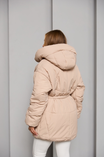 Пуховик Сідней 85 плащівка Ammy 16292 Цвет: світло бежевий