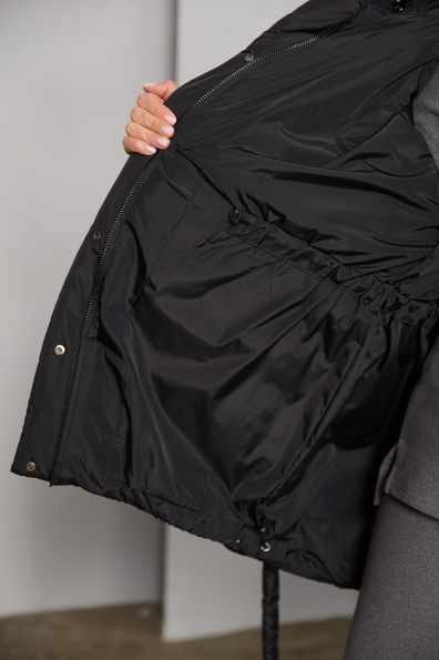 Пуховик Сідней 85 плащівка Ammy 16292 Цвет: Чорний