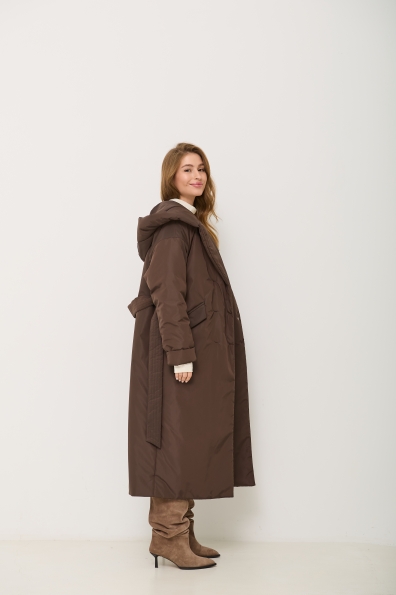 Куртка Комбо 120 Плащівка Ammy зима 16348 Цвет: Шоколад Темний