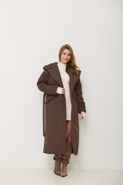 Куртка Комбо 120 Плащівка Ammy зима 16348 Цвет: Шоколад Темний