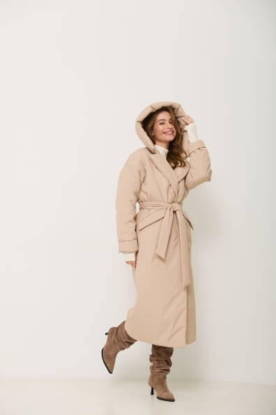 Куртка Комбо 120 Плащівка Ammy зима 16348 Цвет: світло бежевий