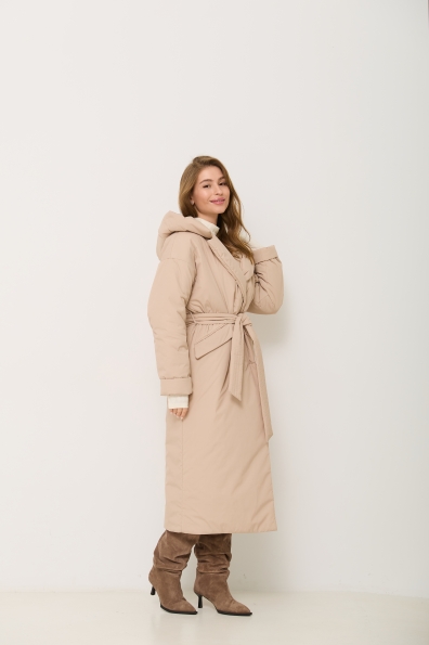 Куртка Комбо 120 Плащівка Ammy зима 16348 Цвет: світло бежевий