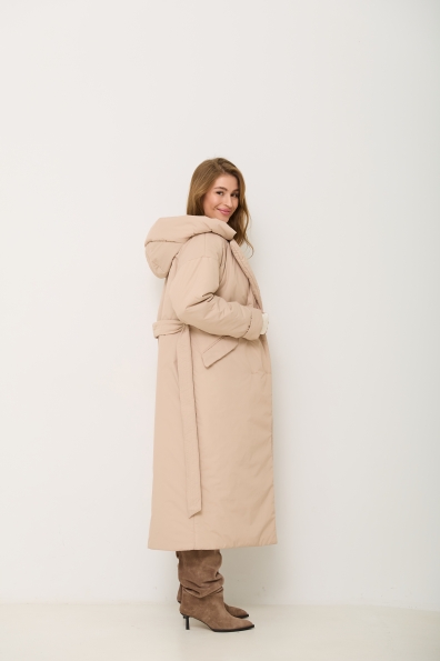 Куртка Комбо 120 Плащівка Ammy зима 16348 Цвет: світло бежевий