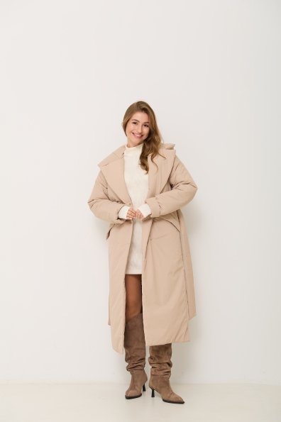 Куртка Комбо 120 Плащівка Ammy зима 16348 Цвет: світло бежевий