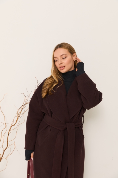 Купити Пальто "Богдана" 127 Кашемір гладкий утеплене 16359 оптом і в роздріб