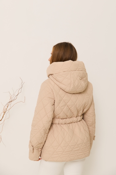 Куртка Нова 70 Плащівка Ammy стьобана ЗИМА 16372 Цвет: світло бежевий