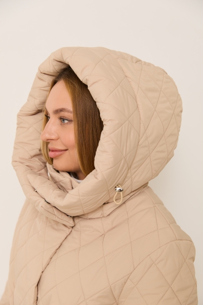 Куртка Нова 120 Плащівка Ammy стьобана ЗИМА 16369 Цвет: світло бежевий