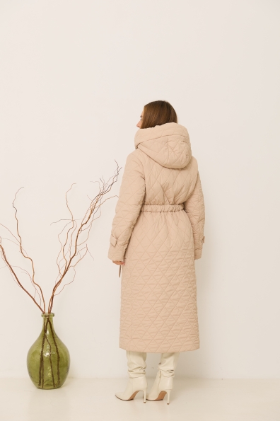 Куртка Нова 120 Плащівка Ammy стьобана ЗИМА 16369 Цвет: світло бежевий