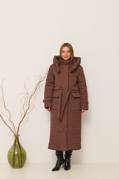Куртка Нова 120 Плащівка Ammy стьобана ЗИМА 16369 Цвет: Шоколад