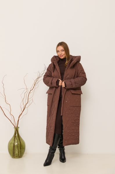 Куртка Нова 120 Плащівка Ammy стьобана ЗИМА 16369 Цвет: Шоколад
